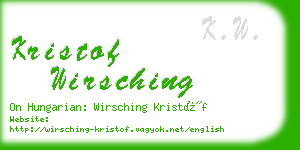 kristof wirsching business card